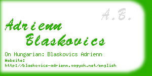 adrienn blaskovics business card